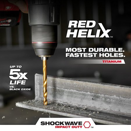Milwaukee Tool SHOCKWAVE Impact Duty™ RED HELIX™ Titanium Metric Drill Bit Set - 10PC 48-89-4859